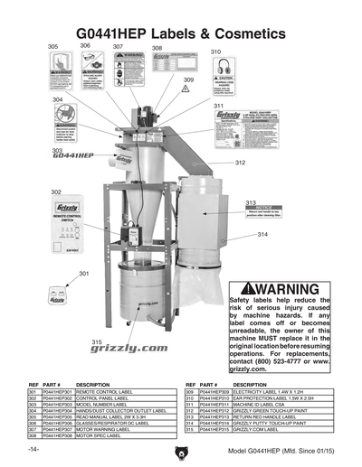 Part Diagram for G0441HEP