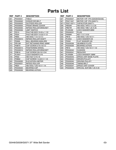 Part Diagram for G0446