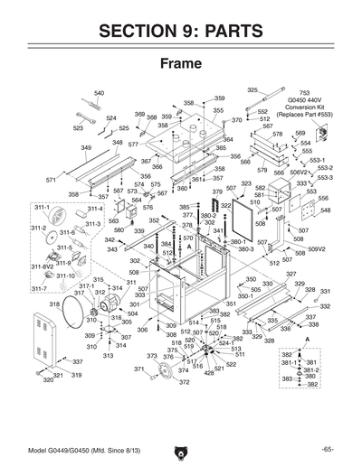 Part Diagram for G0450