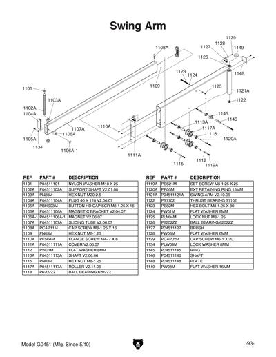 Part Diagram for G0451