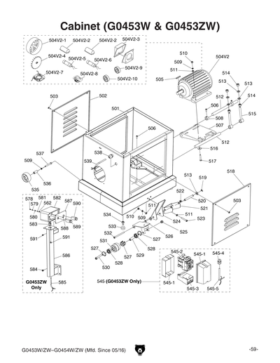 Part Diagram for G0453W