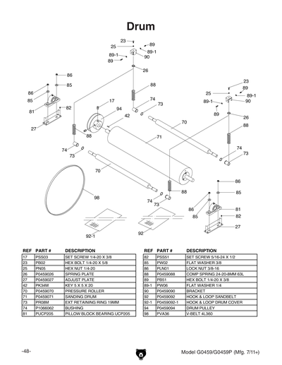 Part Diagram for G0459
