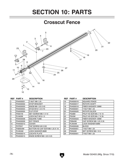 Part Diagram for G0493