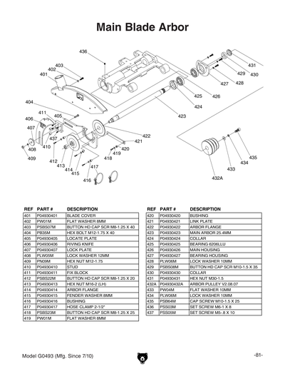 Part Diagram for G0493