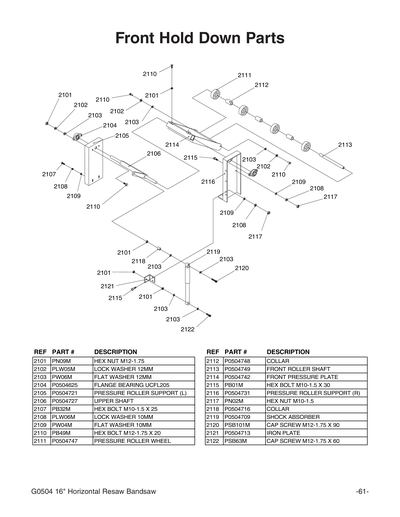 Part Diagram for G0504