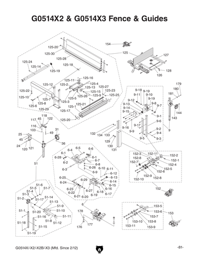 Part Diagram for G0514X2