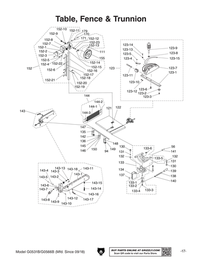 Part Diagram for G0531B