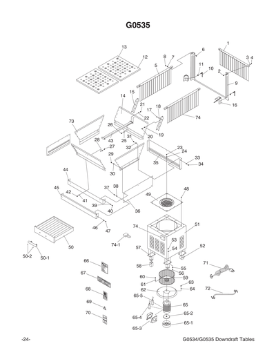 Part Diagram for G0535