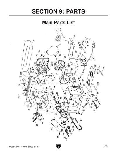 Part Diagram for G0547