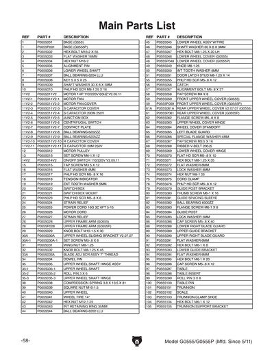 Part Diagram for G0555P