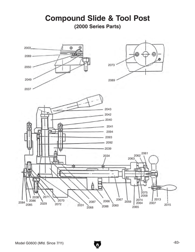 Part Diagram for G0600