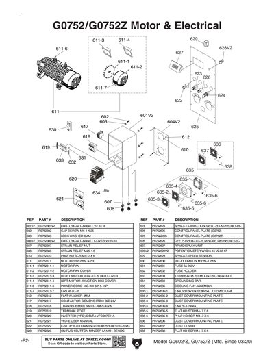 Part Diagram for G0602Z