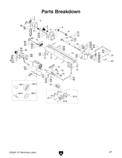 Part Diagram for G0624