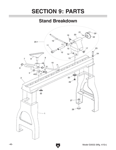 Part Diagram for G0632