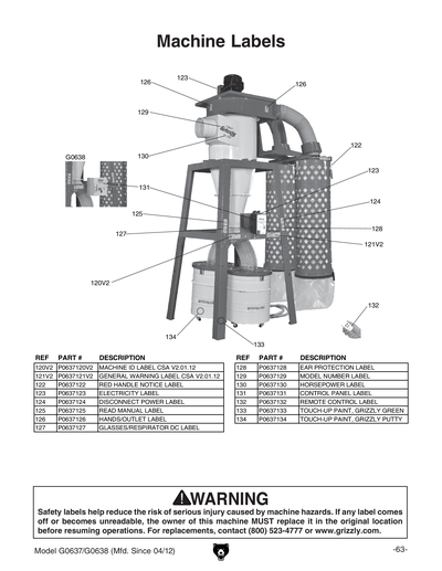 Part Diagram for G0638