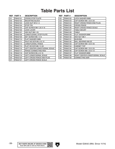 Part Diagram for G0642