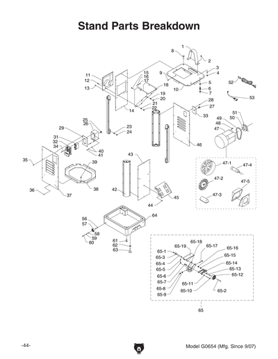Part Diagram for G0654