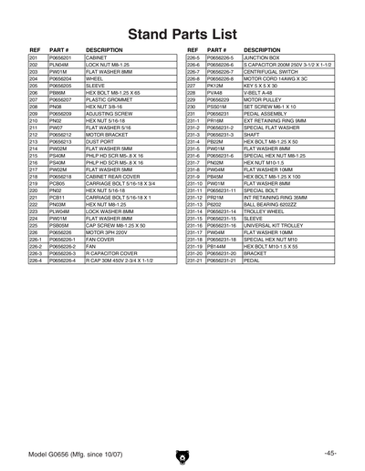 Part Diagram for G0656P