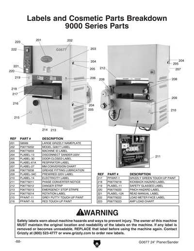 Part Diagram for G0677