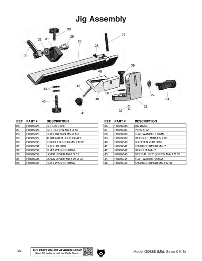 Part Diagram for G0686