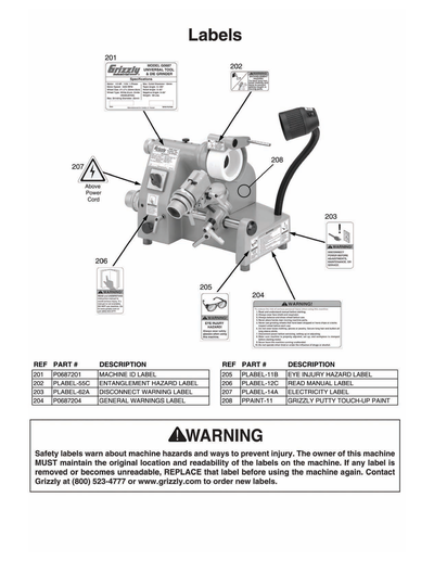 Part Diagram for G0687
