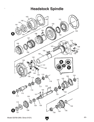 Part Diagram for G0709