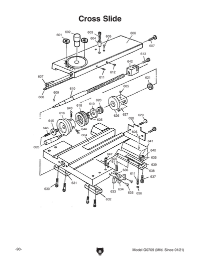Part Diagram for G0709