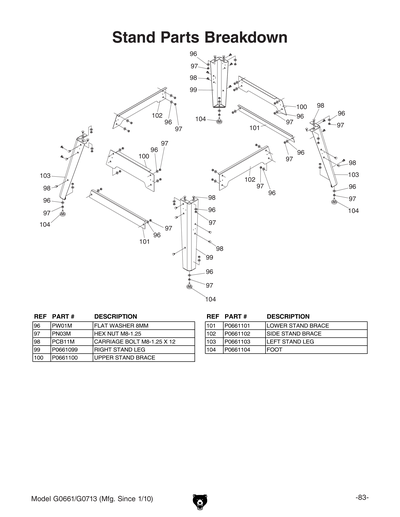 Part Diagram for G0713
