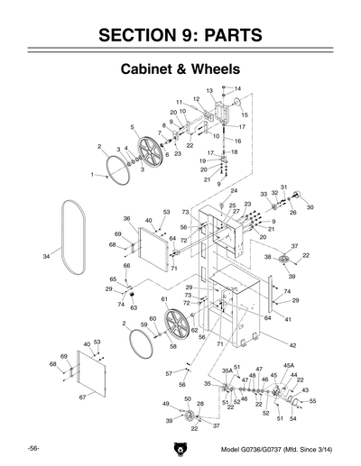 Part Diagram for G0736