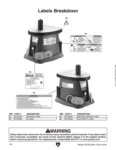 Part Diagram for G0739
