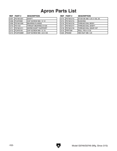 Part Diagram for G0749