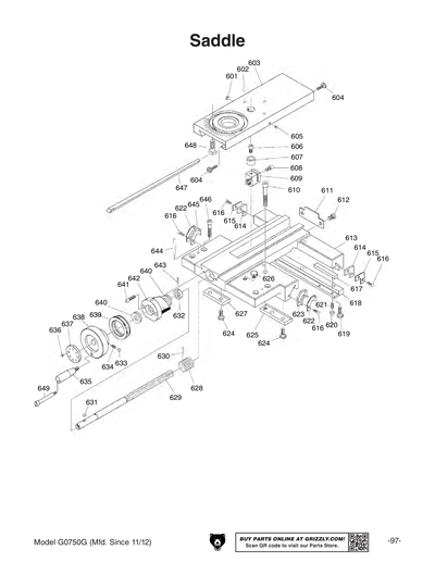 Part Diagram for G0750G