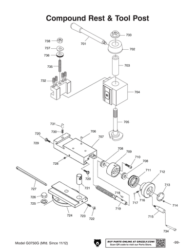 Part Diagram for G0750G