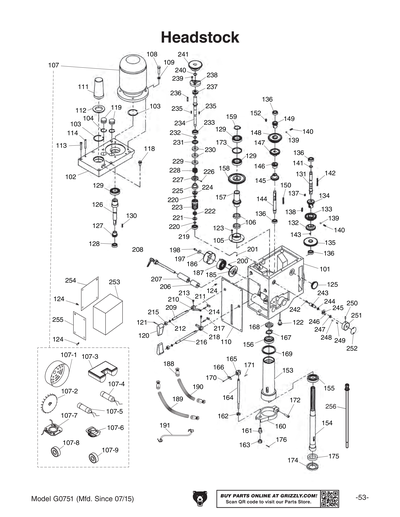 Part Diagram for G0751