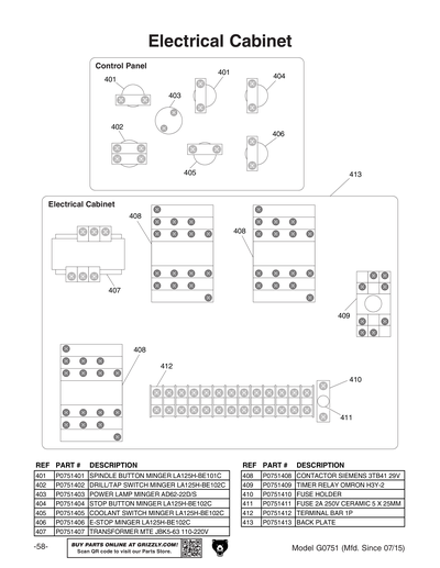 Part Diagram for G0751