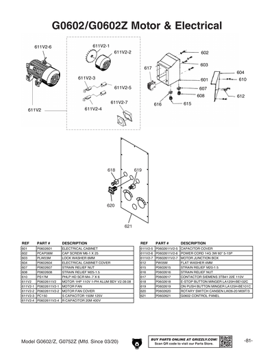 Part Diagram for G0752