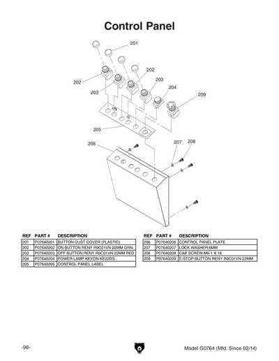 Part Diagram for G0764