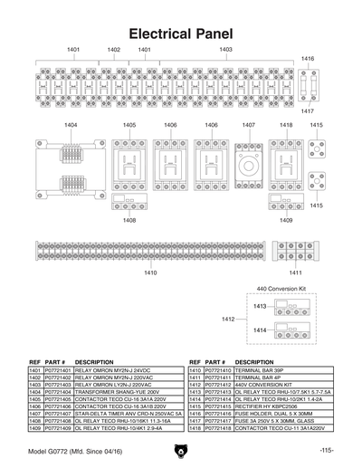 Part Diagram for G0772