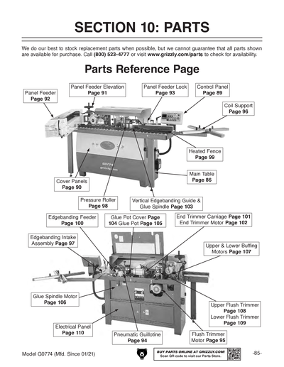 Part Diagram for G0774