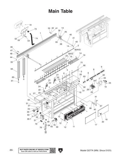 Part Diagram for G0774