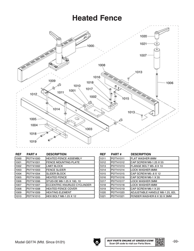 Part Diagram for G0774
