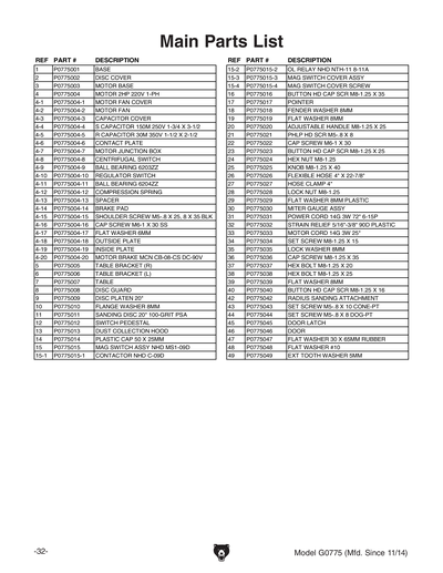Part Diagram for G0775