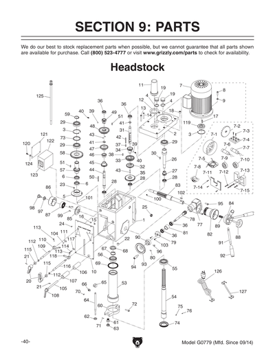 Part Diagram for G0779