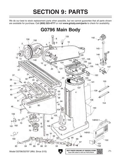 Part Diagram for G0796