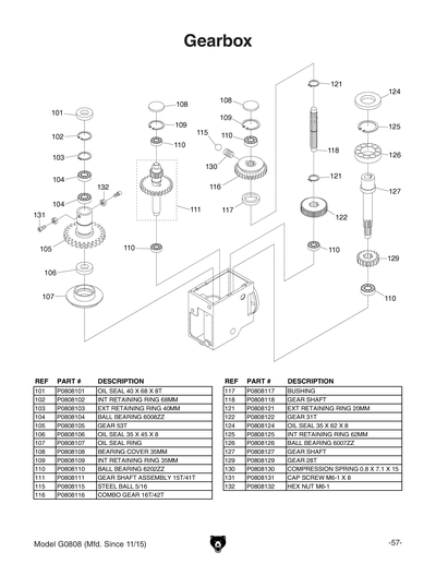 Part Diagram for G0808