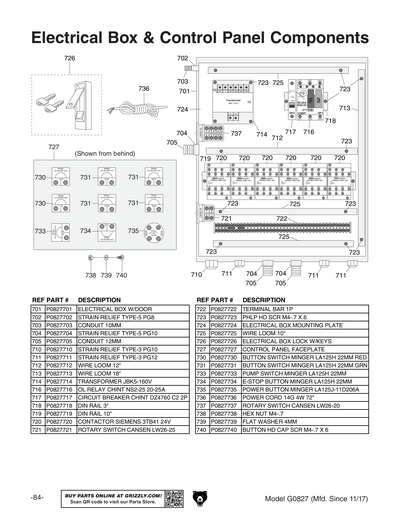 Part Diagram for G0827