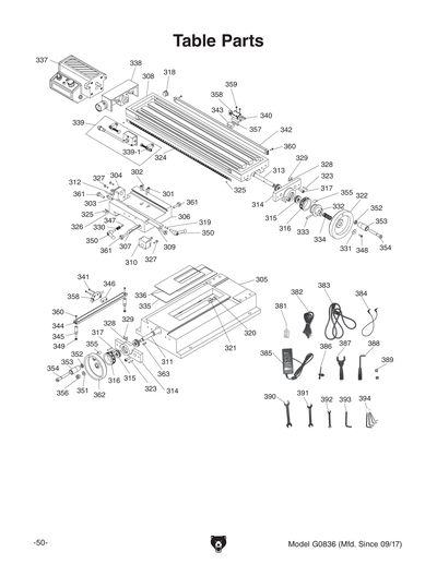 Part Diagram for G0836