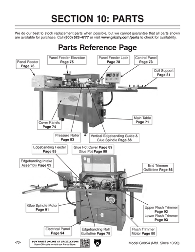 Part Diagram for G0854