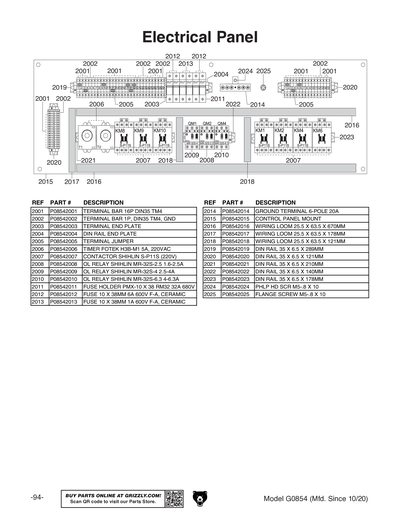 Part Diagram for G0854