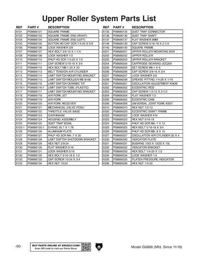 Part Diagram for G0866